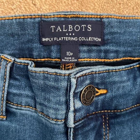 Talbots High Waist Straight Leg Jeans, 10 Petite - Picture 2 of 8